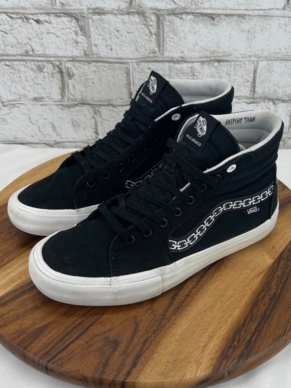 Vans Sketchy Tank x Sk8-Hi Pro Mens Sz. 9 Black Canvas Skateboarding Sneakers